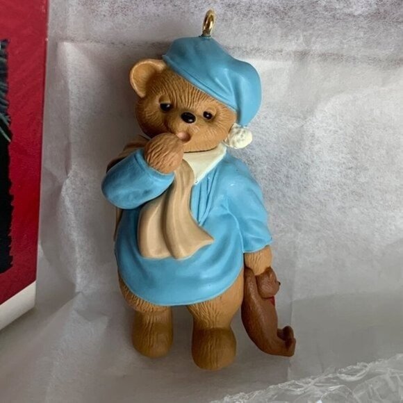 Hallmark Keep sake Ornament Vintage 1995 Waiting Up For Santa with box memories - Picture 3 of 10